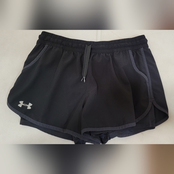 UNDER ARMOUR BLACK ATHLETIC SHORTS (sz Med) - Picture 1 of 5